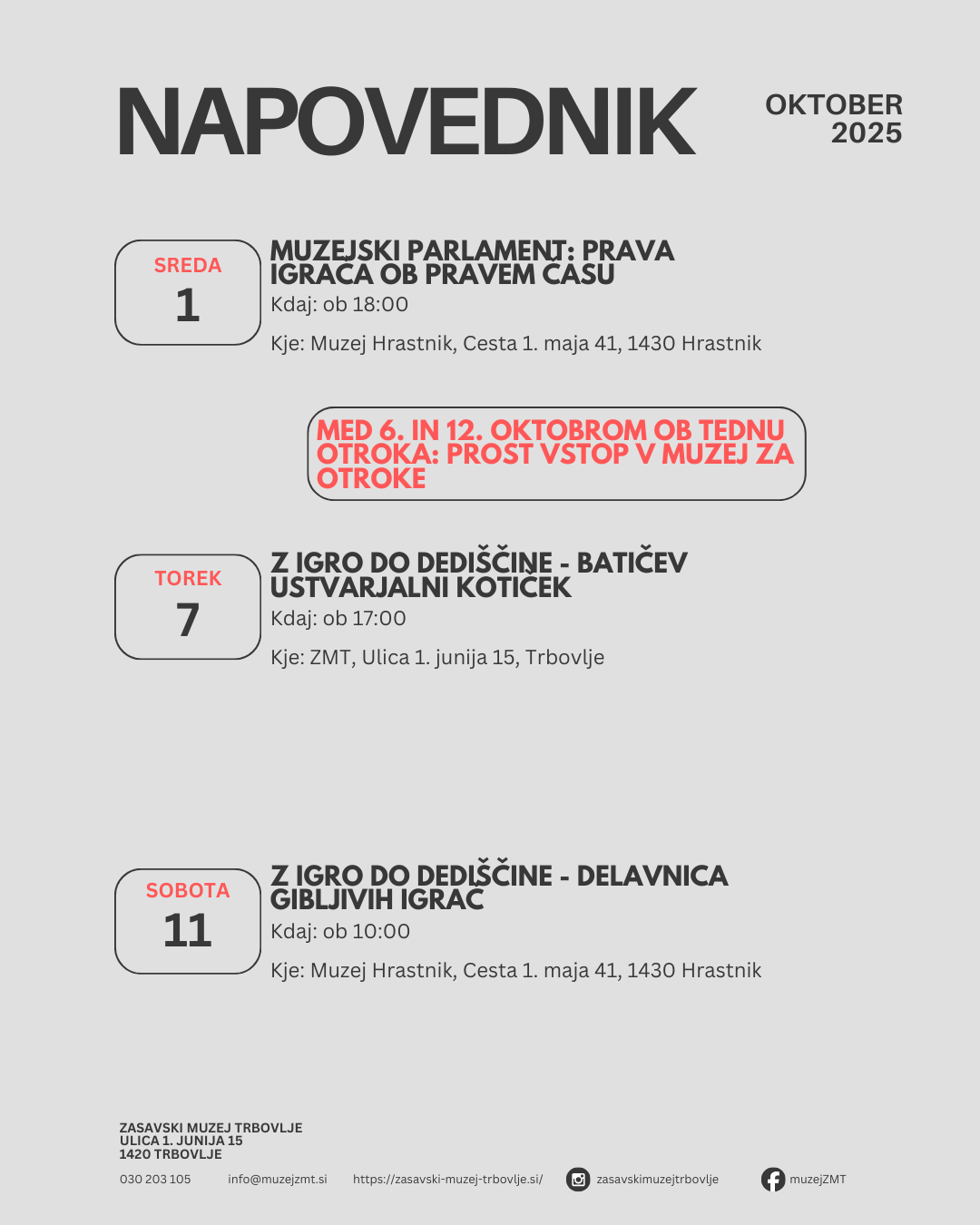 Napovednik oktober 2025