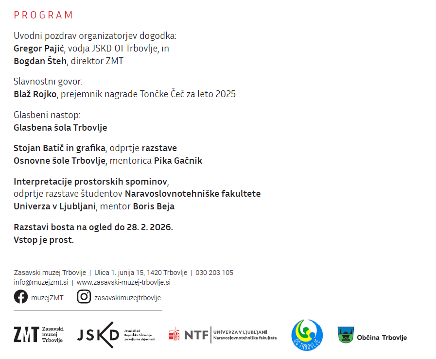 Vabilo zadnja stran program